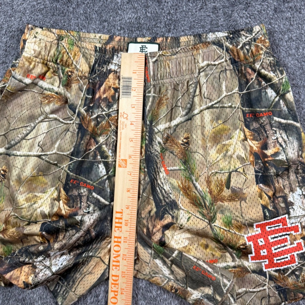 Eric Emanuel EE Basic Mesh Shorts Real Tree Camo Mens Size Large Red Logo NYC - Picture 14 of 14